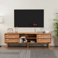 63 Vintage TV Stand with Shelves & Drawers for 60 TVs