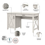 54W Computer Desk with Storage and 2 Drawer File Cabinet - Multiple Colors