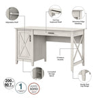 54W Computer Desk with Storage and 2 Drawer File Cabinet - Multiple Colors
