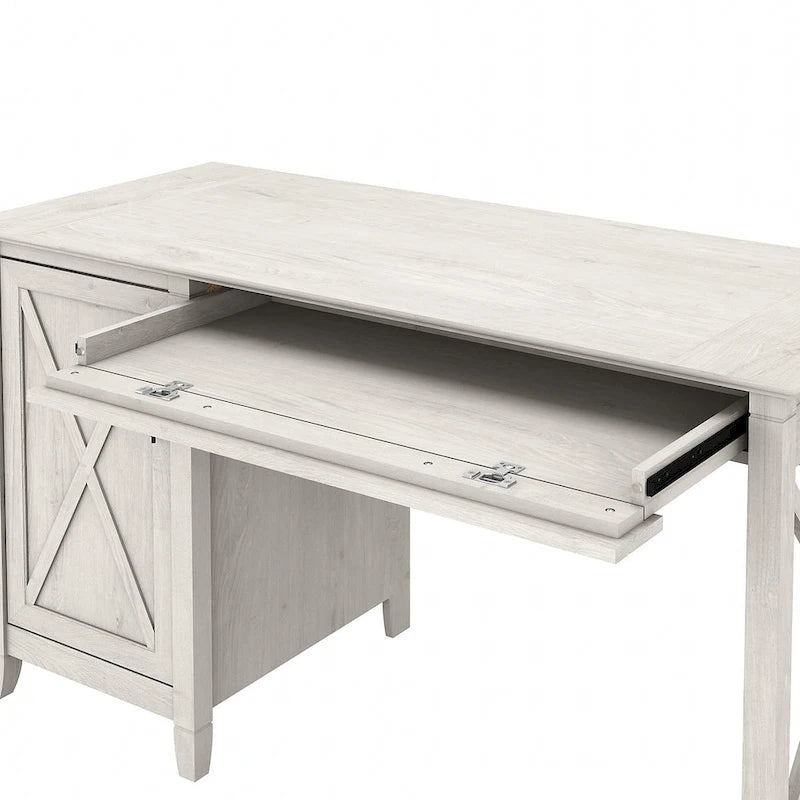 54W Computer Desk with Storage and 2 Drawer File Cabinet - Multiple Colors
