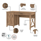 54W Computer Desk with Storage and 2 Drawer File Cabinet - Multiple Colors