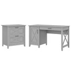 54W Computer Desk with Storage and 2 Drawer File Cabinet - Multiple Colors