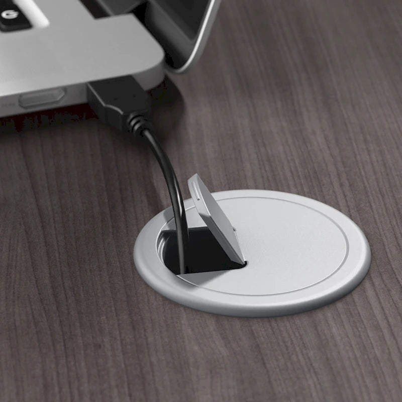 66W L-Shaped Desk with Return and Mobile File Cabinet - Storm Gray/White