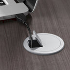 66W L-Shaped Desk with Return and Mobile File Cabinet - Storm Gray/White