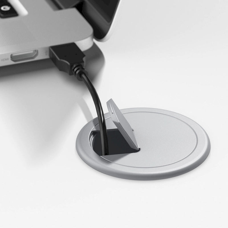 66W L-Shaped Desk with Return and Mobile File Cabinet - Storm Gray/White