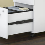 66W L-Shaped Desk with Return and Mobile File Cabinet - Storm Gray/White
