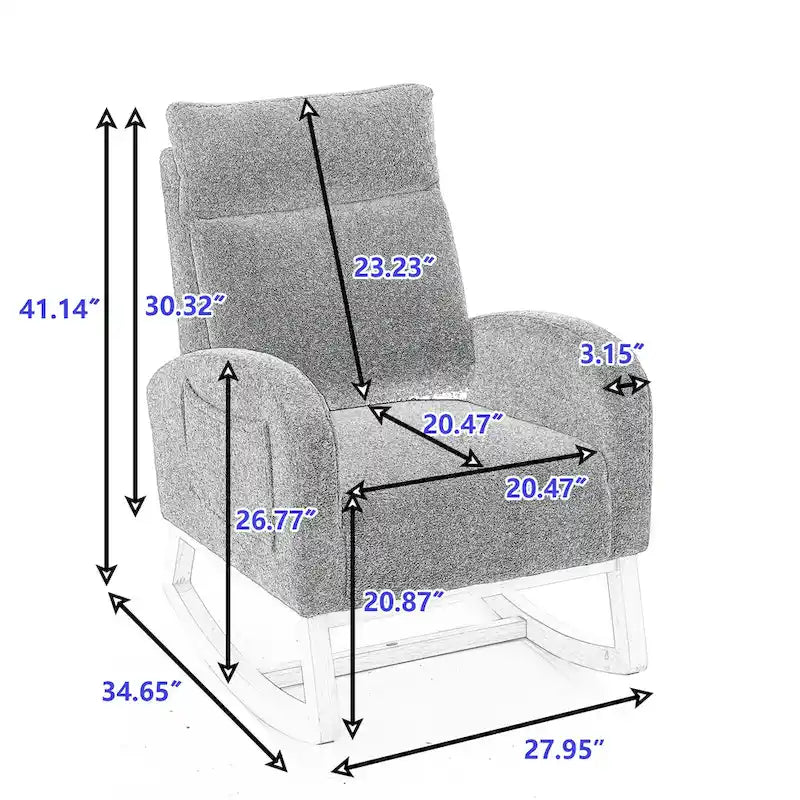 Teddy Fabric Rocking Chair