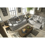 Grey 3-Piece Upholstered Furniture Set — Width 87 x Depth 40 x Height 42