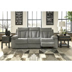 Grey 3-Piece Upholstered Furniture Set — Width 87 x Depth 40 x Height 42