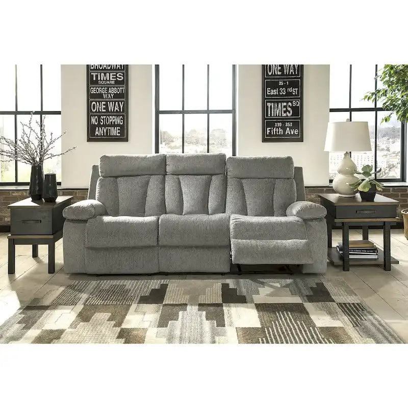 Grey 3-Piece Upholstered Furniture Set — Width 87 x Depth 40 x Height 42