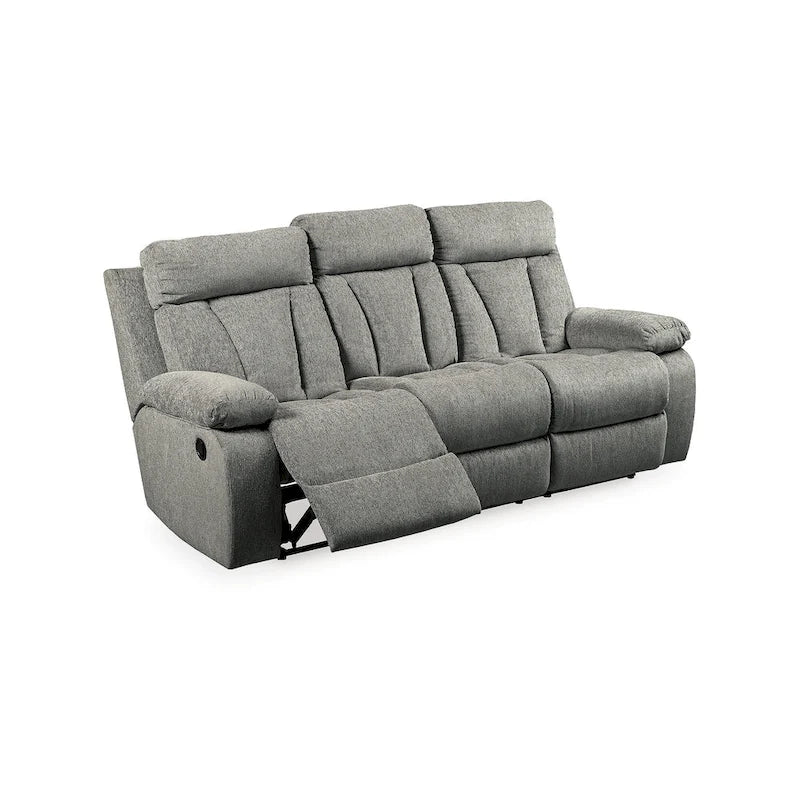 Grey 3-Piece Upholstered Furniture Set — Width 87 x Depth 40 x Height 42