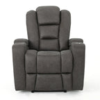 33 Wide Power Standard Recliner Chair with Arm Storage and USB, Slate