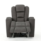 33 Wide Power Standard Recliner Chair with Arm Storage and USB, Slate