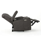 33 Wide Power Standard Recliner Chair with Arm Storage and USB, Slate