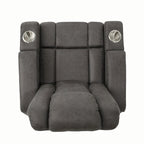33 Wide Power Standard Recliner Chair with Arm Storage and USB, Slate