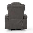 33 Wide Power Standard Recliner Chair with Arm Storage and USB, Slate