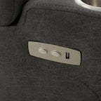 33 Wide Power Standard Recliner Chair with Arm Storage and USB, Slate