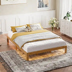 Queen Size Wood Platform Bed with Slat Support