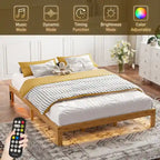 Queen Size Wood Platform Bed with Slat Support