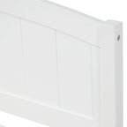 Twin Size Platform Bed with Two Drawers, White