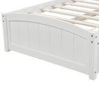 Twin Size Platform Bed with Two Drawers, White
