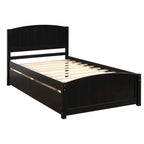 Twin Size Platform Bed with Two Drawers, White