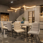 Dining Chairs Set of 2 Mid Century Modern Dining Room Chairs Armless Minimalist Single Chair with Swivel