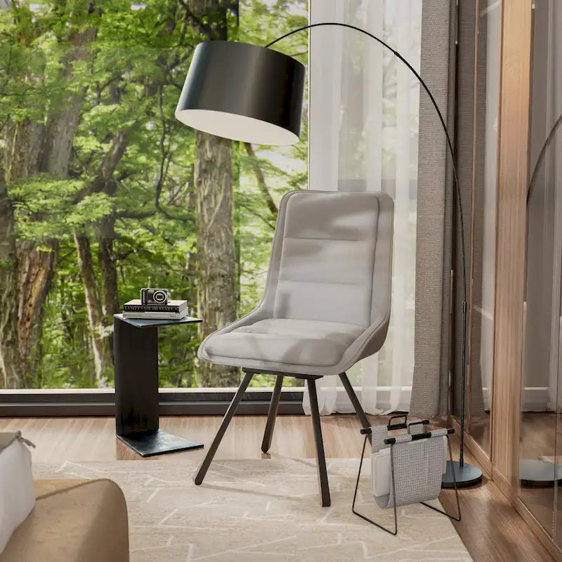 Dining Chairs Set of 2 Mid Century Modern Dining Room Chairs Armless Minimalist Single Chair with Swivel