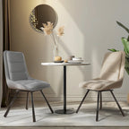 Dining Chairs Set of 2 Mid Century Modern Dining Room Chairs Armless Minimalist Single Chair with Swivel