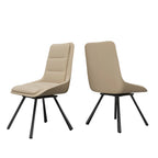 Dining Chairs Set of 2 Mid Century Modern Dining Room Chairs Armless Minimalist Single Chair with Swivel