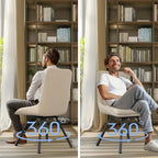 Dining Chairs Set of 2 Mid Century Modern Dining Room Chairs Armless Minimalist Single Chair with Swivel