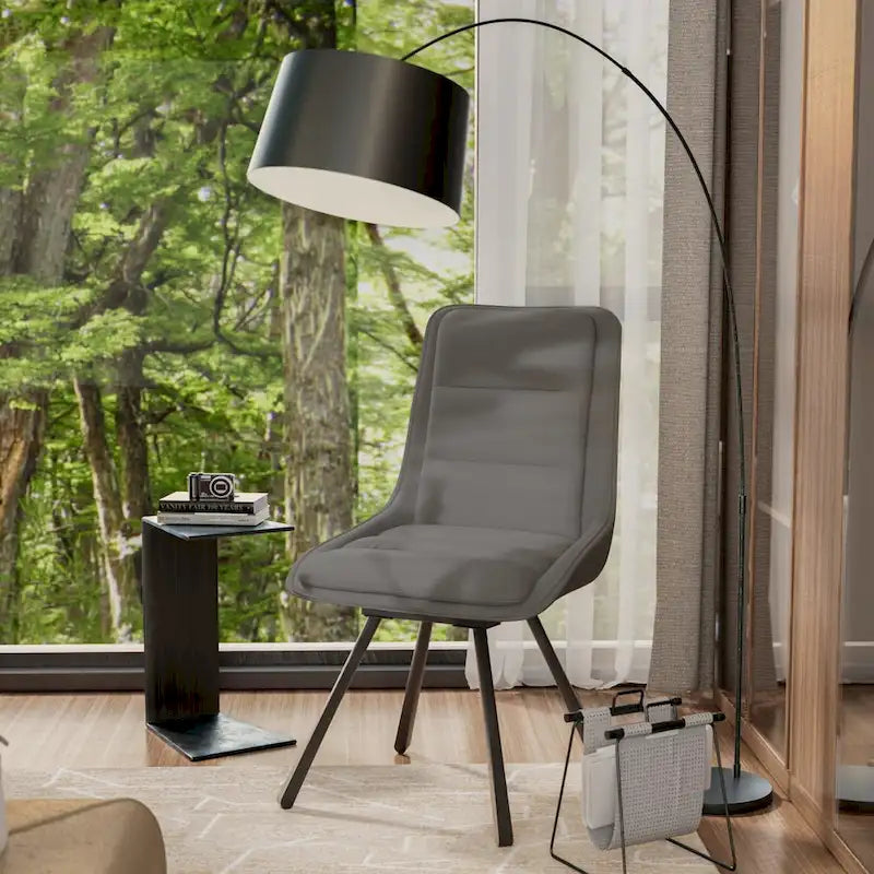 Dining Chairs Set of 2 Mid Century Modern Dining Room Chairs Armless Minimalist Single Chair with Swivel