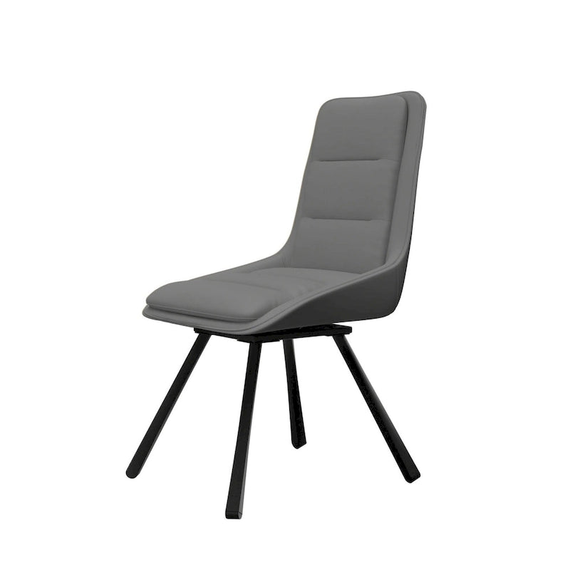 Dining Chairs Set of 2 Mid Century Modern Dining Room Chairs Armless Minimalist Single Chair with Swivel