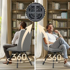 Dining Chairs Set of 2 Mid Century Modern Dining Room Chairs Armless Minimalist Single Chair with Swivel