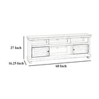Black Wood TV Stand with 2 Doors and 4 Shelves - 60 Inch
