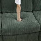 Oversized 7 - Piece 130 Wide Reversible Modular Corner Sectional Sofa Couch with Ottoman