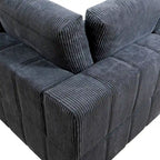 Oversized 7 - Piece 130 Wide Reversible Modular Corner Sectional Sofa Couch with Ottoman