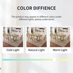 5 Piece Extendable Dining Table Set, Farmhouse Extendable Table with 18 Move Leaf