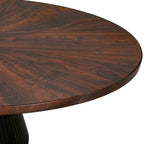 Modern Brown and Black Oval Coffee Table