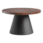 Modern Brown and Black Oval Coffee Table