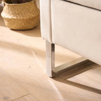 Velvet Storage Bench for Bedroom (with Armrests and Wooden Frame)