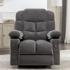 Oversized Recliner with Heat and Massage - Blue/Brown/Grey