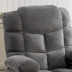 Oversized Recliner with Heat and Massage - Blue/Brown/Grey