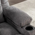 Oversized Recliner with Heat and Massage - Blue/Brown/Grey