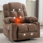Oversized Recliner with Heat and Massage - Blue/Brown/Grey