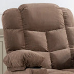 Oversized Recliner with Heat and Massage - Blue/Brown/Grey