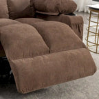Oversized Recliner with Heat and Massage - Blue/Brown/Grey