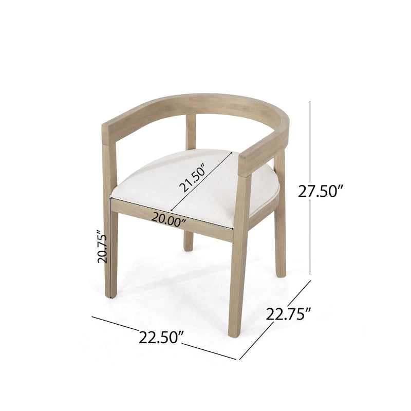 5-Piece Fabric & Solid Wood Dining Set