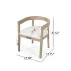 5-Piece Fabric & Solid Wood Dining Set