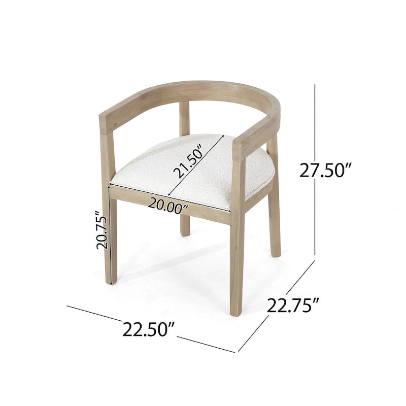 5-Piece Fabric & Solid Wood Dining Set